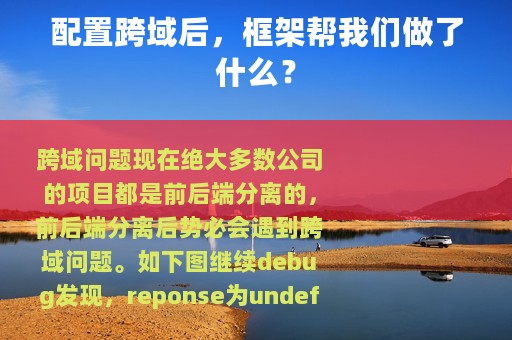 配置跨域后，框架帮我们做了什么？