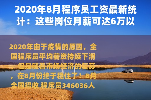 2020年8月程序员工资最新统计：这些岗位月薪可达6万以上