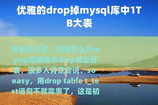 优雅的drop掉mysql库中1TB大表