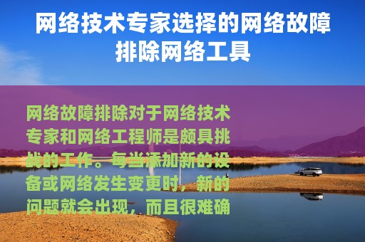 网络技术专家选择的网络故障排除网络工具