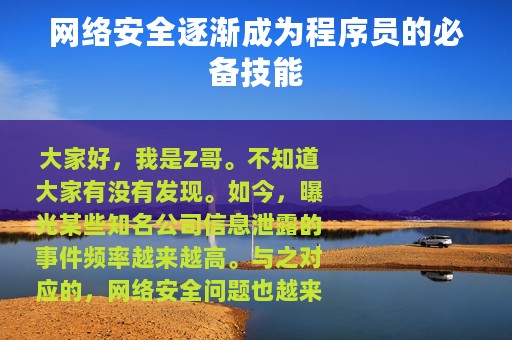 网络安全逐渐成为程序员的必备技能