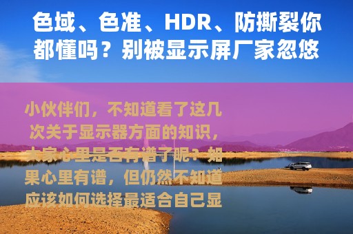 色域、色准、HDR、防撕裂你都懂吗？别被显示屏厂家忽悠了