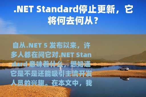 .NET Standard停止更新，它将何去何从？