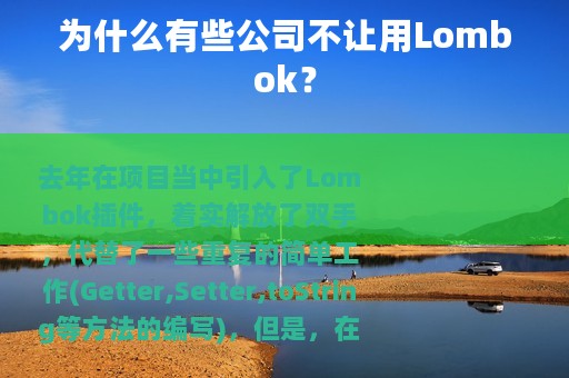 为什么有些公司不让用Lombok？