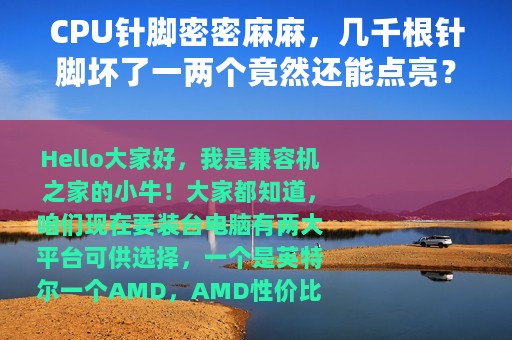 CPU针脚密密麻麻，几千根针脚坏了一两个竟然还能点亮？