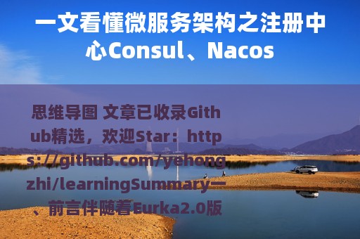 一文看懂微服务架构之注册中心Consul、Nacos