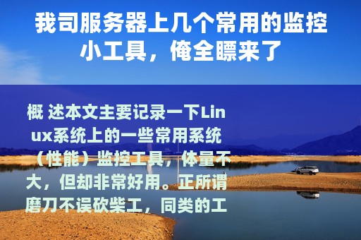 我司服务器上几个常用的监控小工具，俺全瞟来了