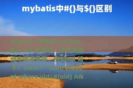 mybatis中#{}与${}区别
