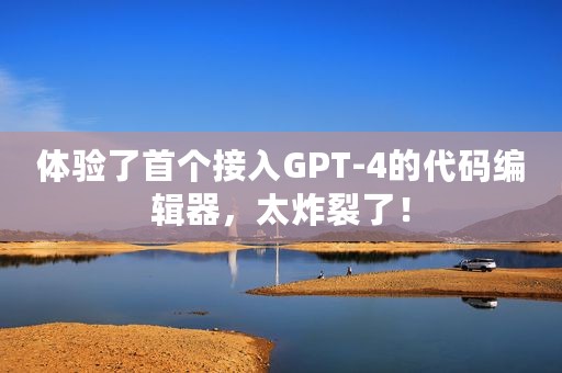 体验了首个接入GPT-4的代码编辑器，太炸裂了！