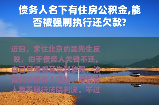 债务人名下有住房公积金,能否被强制执行还欠款?