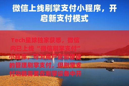 微信上线刷掌支付小程序，开启新支付模式