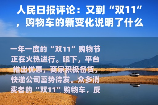 人民日报评论：又到“双11”，购物车的新变化说明了什么？
