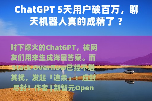 ChatGPT 5天用户破百万，聊天机器人真的成精了 ？