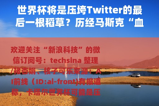 世界杯将是压垮Twitter的最后一根稻草？历经马斯克“血洗”后，全世界在等Twitter宕机