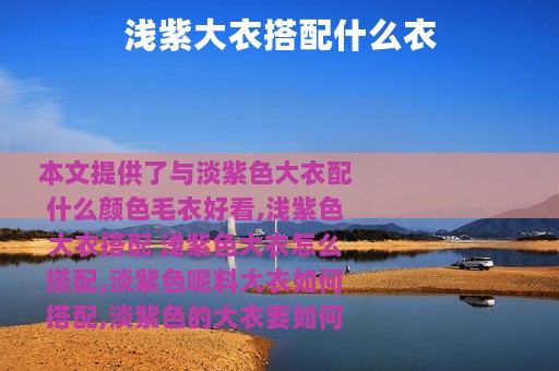 浅紫大衣搭配什么衣