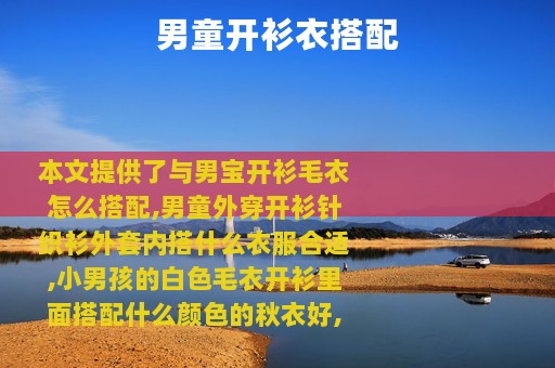 男童开衫衣搭配