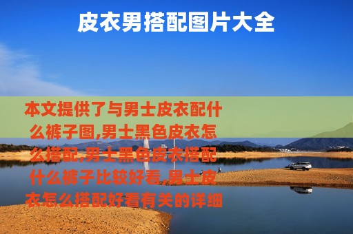 皮衣男搭配图片大全