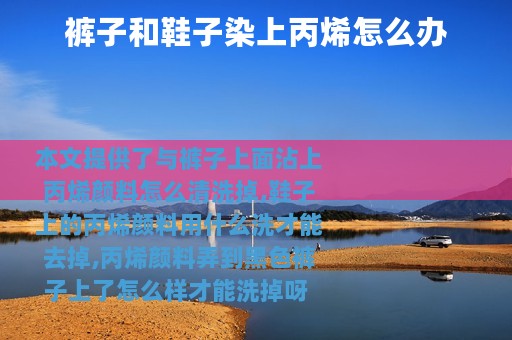 裤子和鞋子染上丙烯怎么办