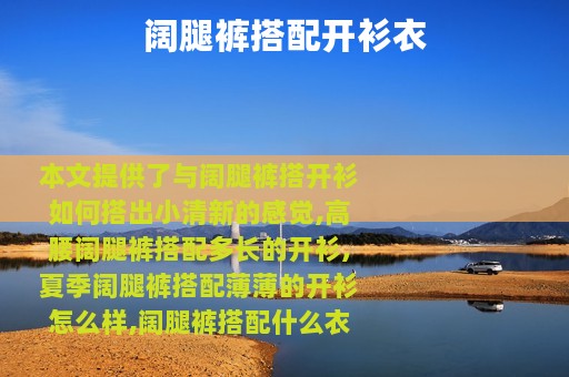 阔腿裤搭配开衫衣