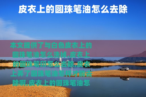 皮衣上的圆珠笔油怎么去除
