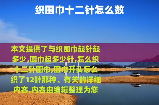 织围巾十二针怎么数