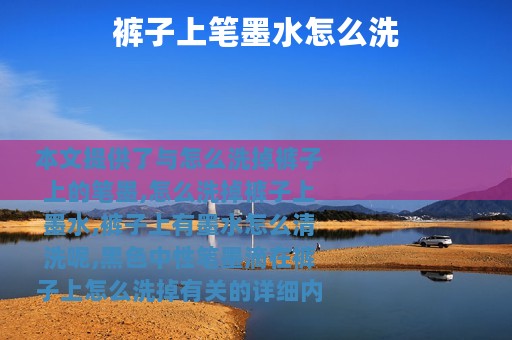 裤子上笔墨水怎么洗