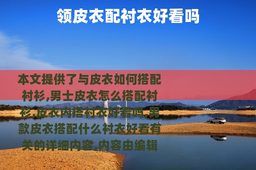 领皮衣配衬衣好看吗
