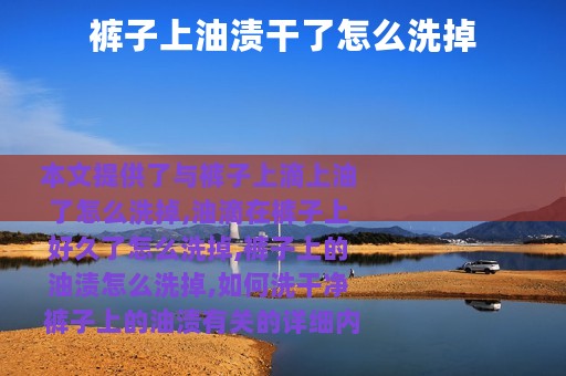 裤子上油渍干了怎么洗掉