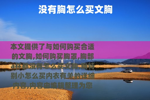 没有胸怎么买文胸