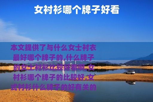 女衬衫哪个牌子好看