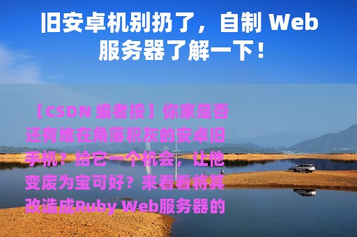 旧安卓机别扔了，自制 Web 服务器了解一下！