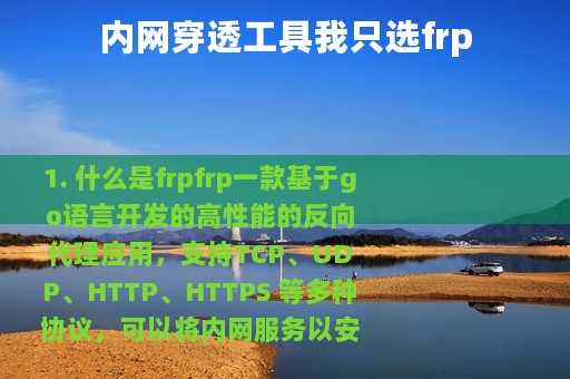 内网穿透工具我只选frp