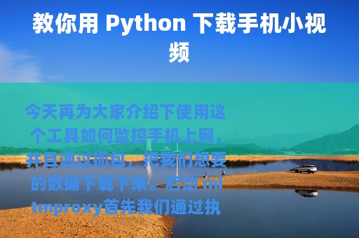 教你用 Python 下载手机小视频