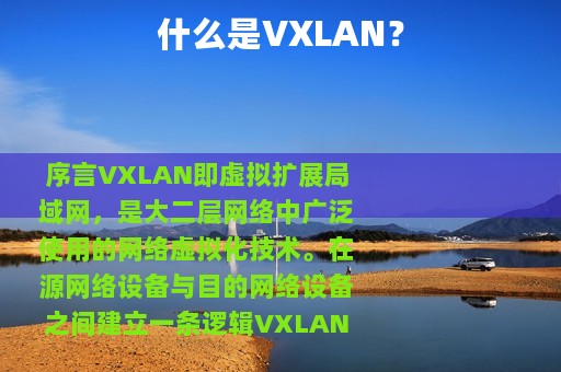 什么是VXLAN？