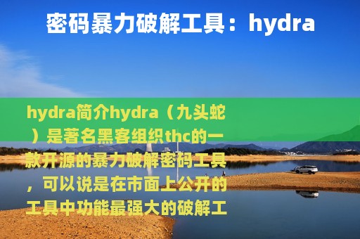 密码暴力破解工具：hydra