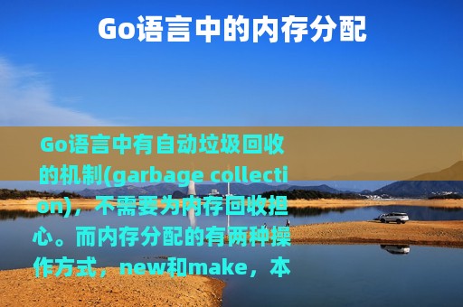 Go语言中的内存分配