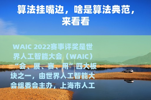 算法挂嘴边，啥是算法典范，来看看