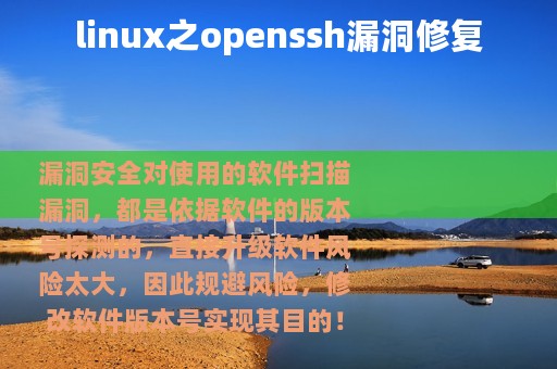 linux之openssh漏洞修复