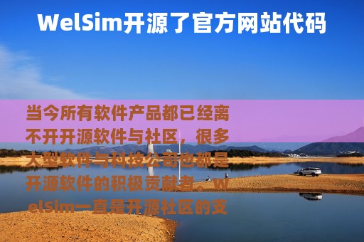 WelSim开源了官方网站代码