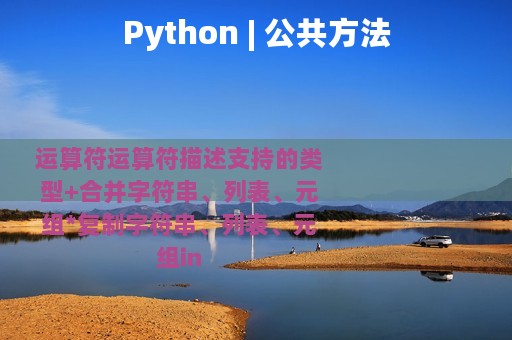 Python | 公共方法