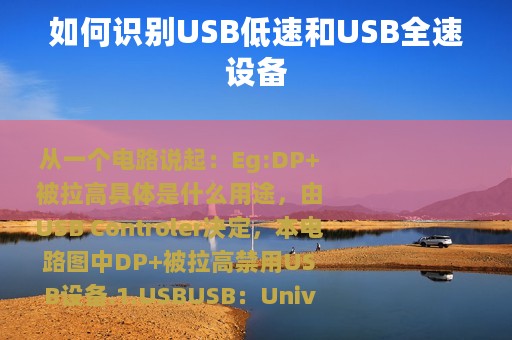 如何识别USB低速和USB全速设备