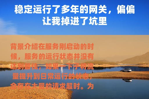 稳定运行了多年的网关，偏偏让我掉进了坑里