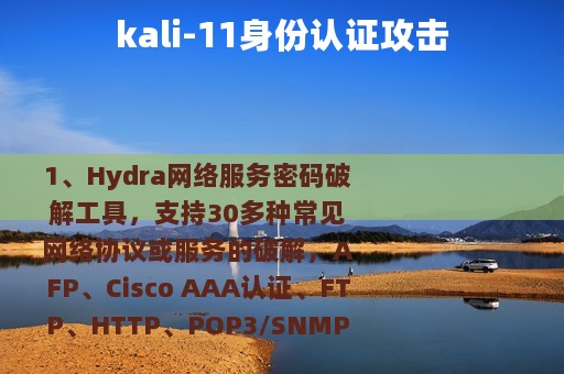 kali-11身份认证攻击