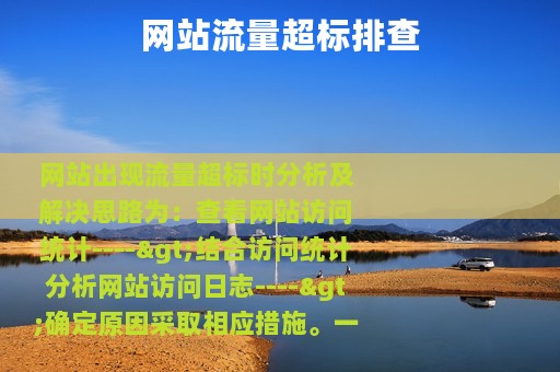 网站流量超标排查