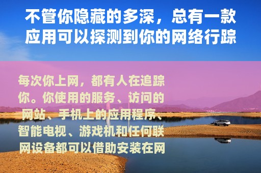 不管你隐藏的多深，总有一款应用可以探测到你的网络行踪