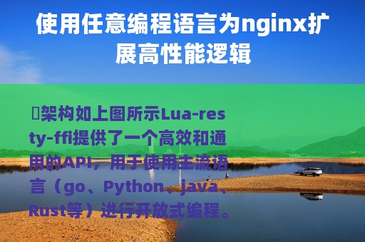 使用任意编程语言为nginx扩展高性能逻辑