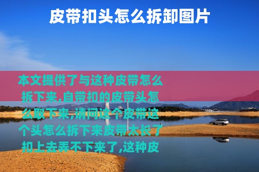 皮带扣头怎么拆卸图片