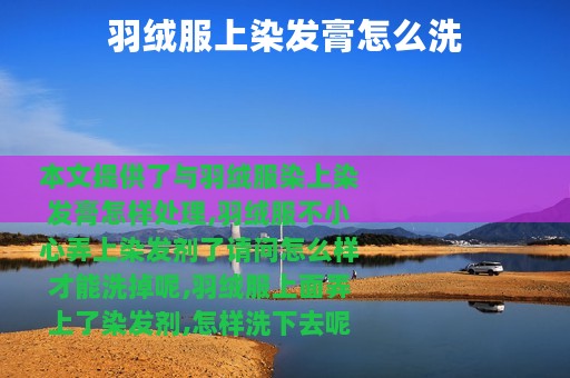 羽绒服上染发膏怎么洗