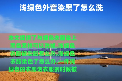 浅绿色外套染黑了怎么洗