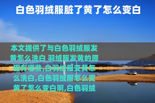 白色羽绒服脏了黄了怎么变白